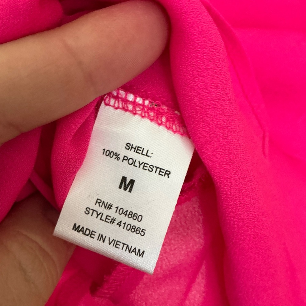 Pink Ruffled Wrap Top - Picture 4 of 4